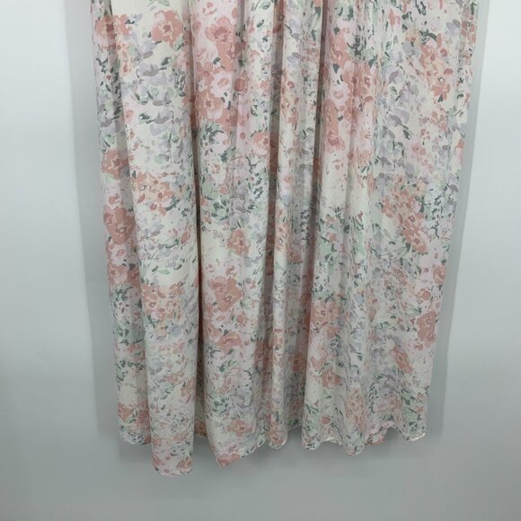 H&M Dress Floral Print Button Down Midi V Neck Short Sleeve - Picture 12 of 12